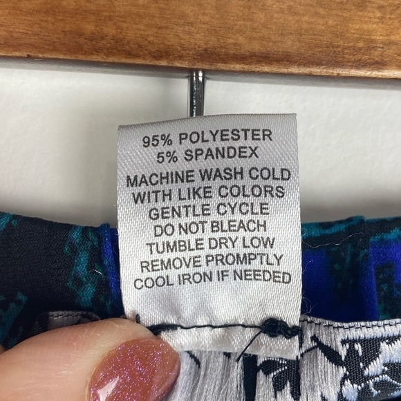 CSC‎ Studio Pull on Elastic Waist Lounge Pants Women's XL Blue Green - Picture 6 of 6